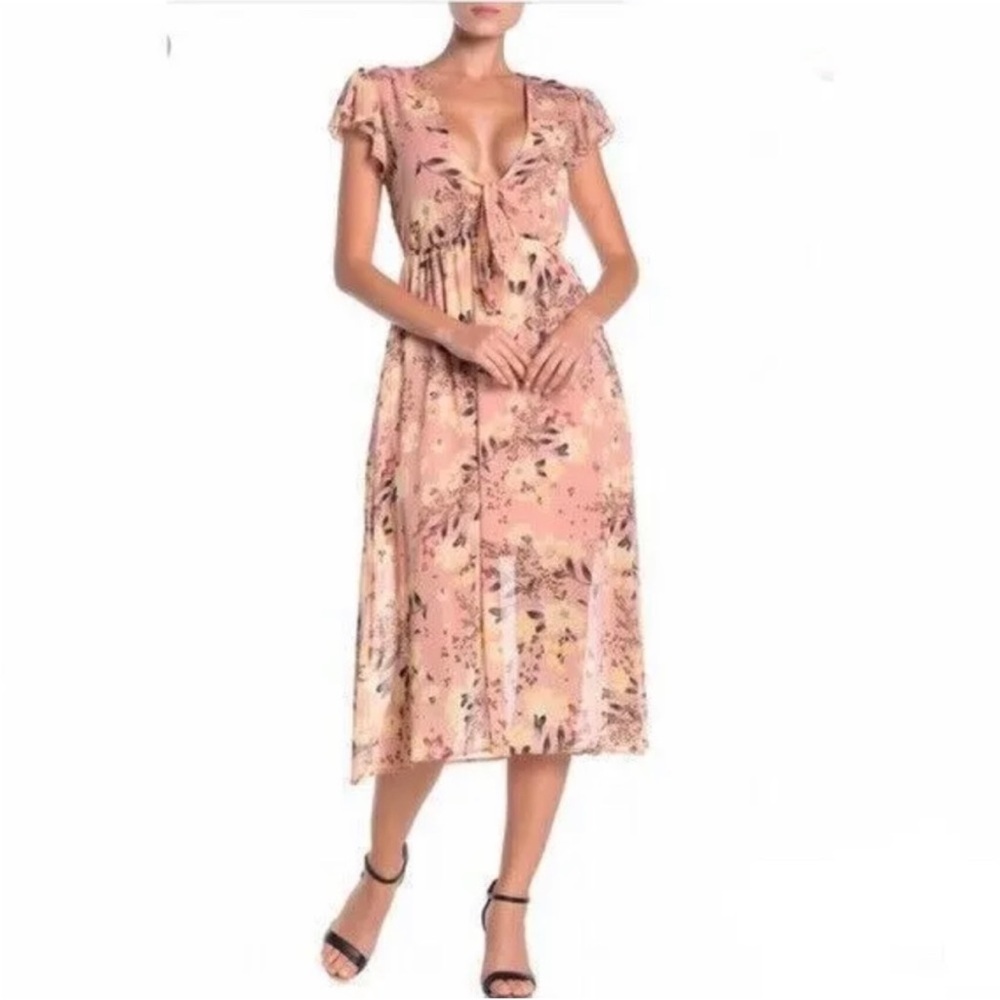 Love, fire floral print dress